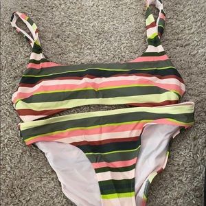 striped bikini